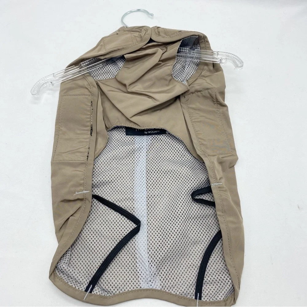 Wouapy Basic Raincoat for Small & Medium Dogs Khaki Sm NEW NWT